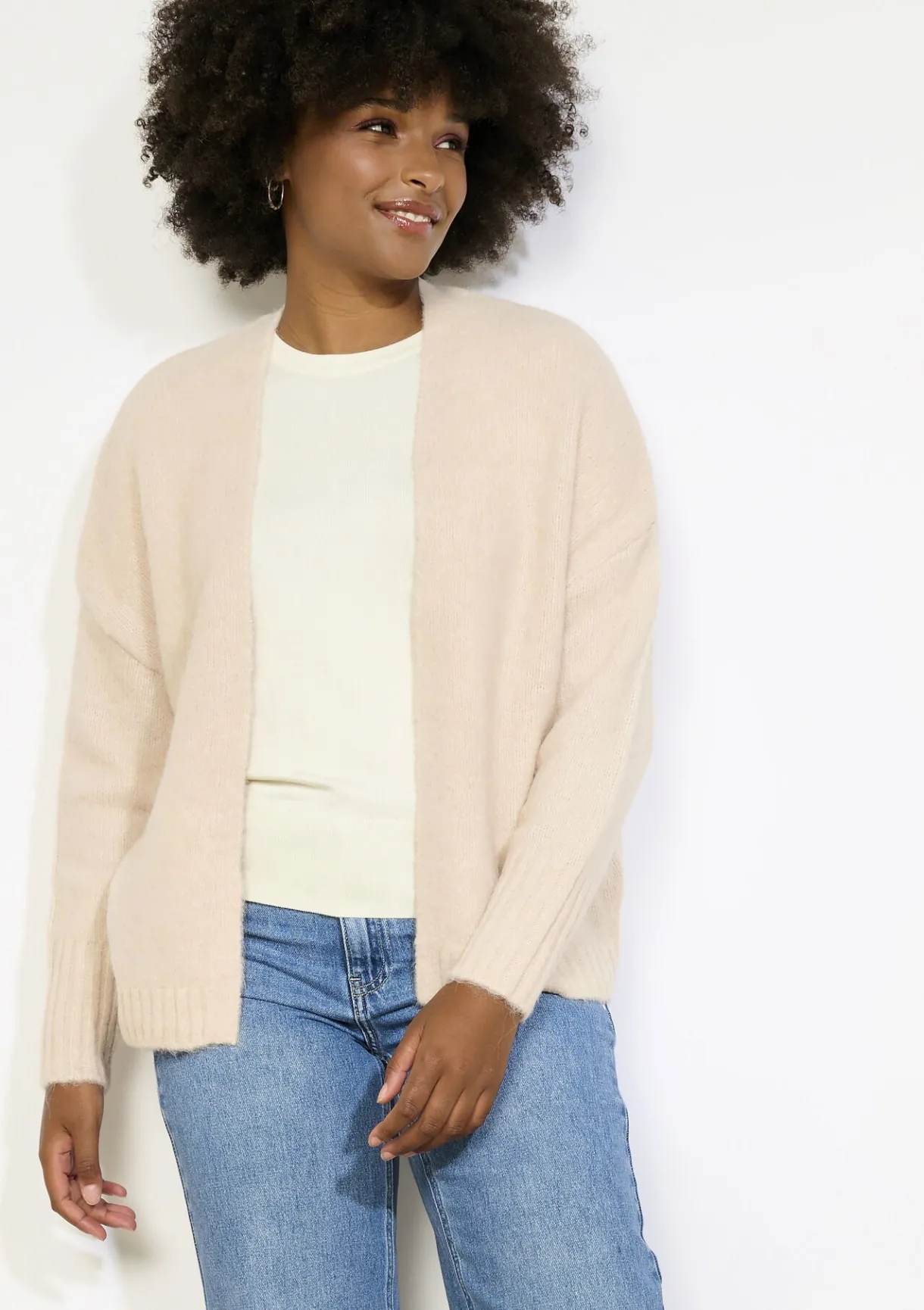 LolaLiza Zacht open gebreid vest- Truien En Cardigans