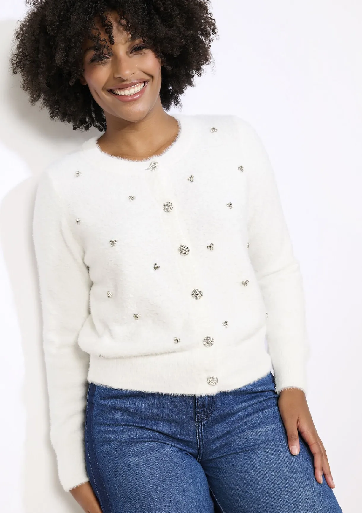 LolaLiza Zachte gebreide vest met accenten- Truien En Cardigans