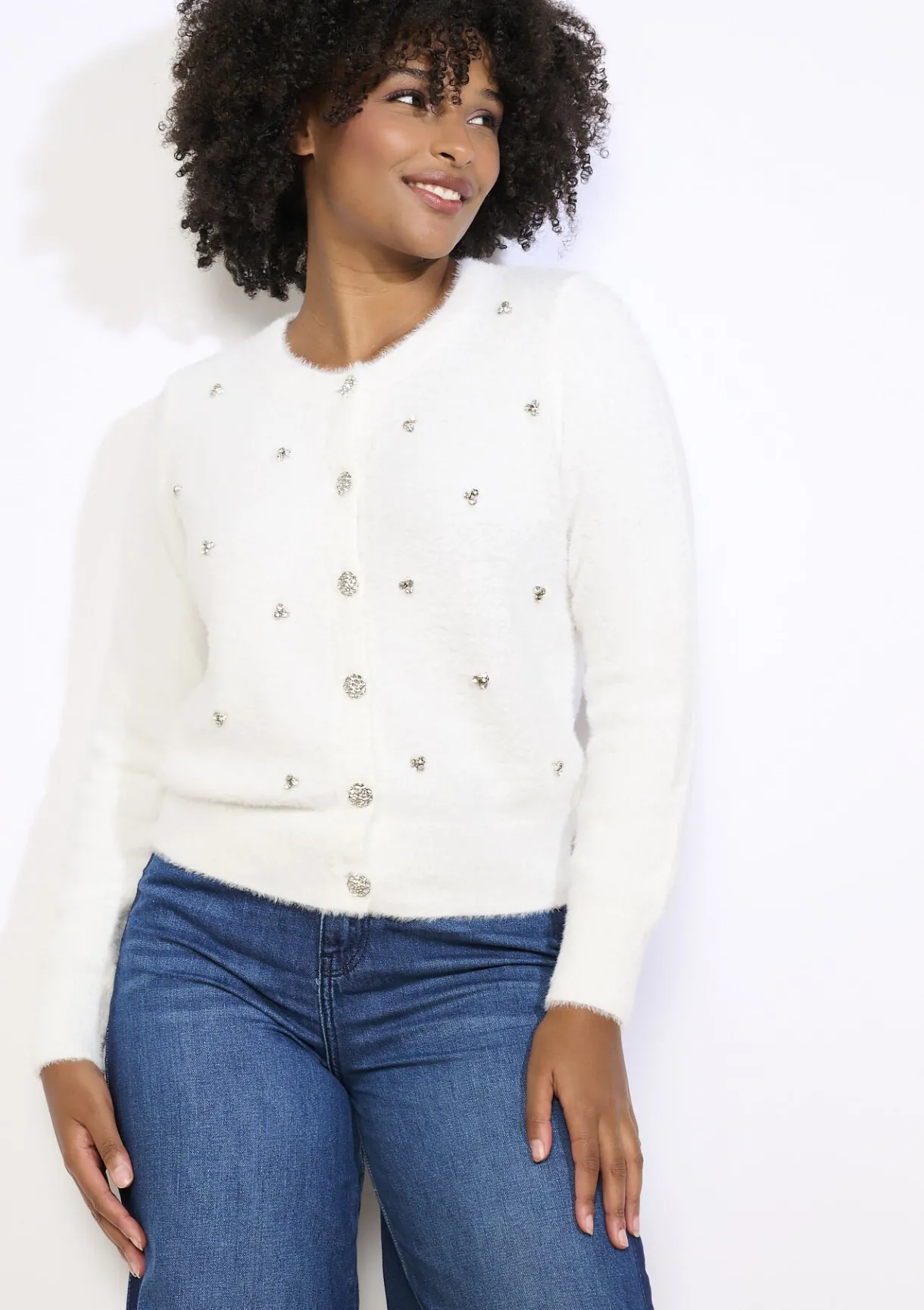 LolaLiza Zachte gebreide vest met accenten- Truien En Cardigans