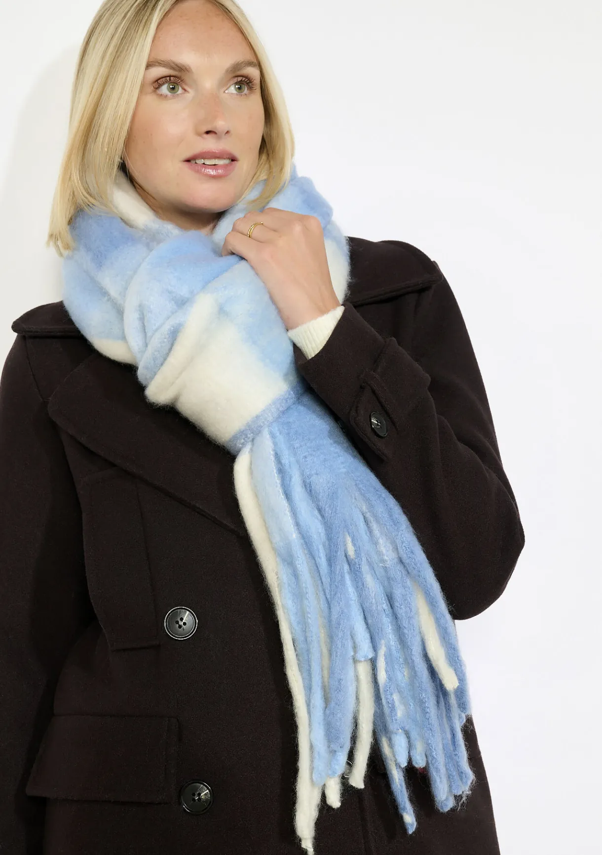 LolaLiza Zachte geruite sjaal- Accessoires