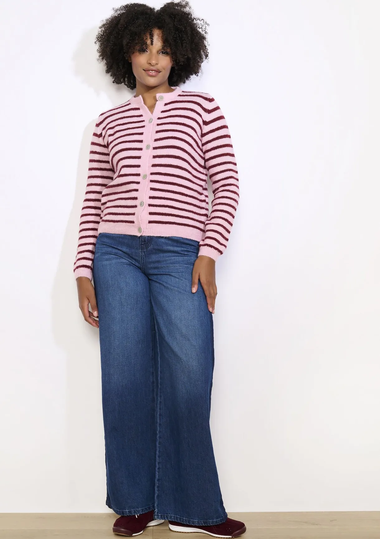 LolaLiza Zachte gestreepte cardigan- Truien En Cardigans