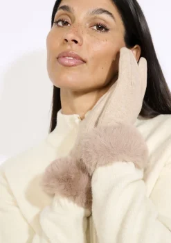 LolaLiza Zachte handschoenen met imitatiebont- Accessoires