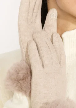 LolaLiza Zachte handschoenen met imitatiebont- Accessoires