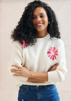 LolaLiza Zachte trui met bloemen- Truien En Cardigans