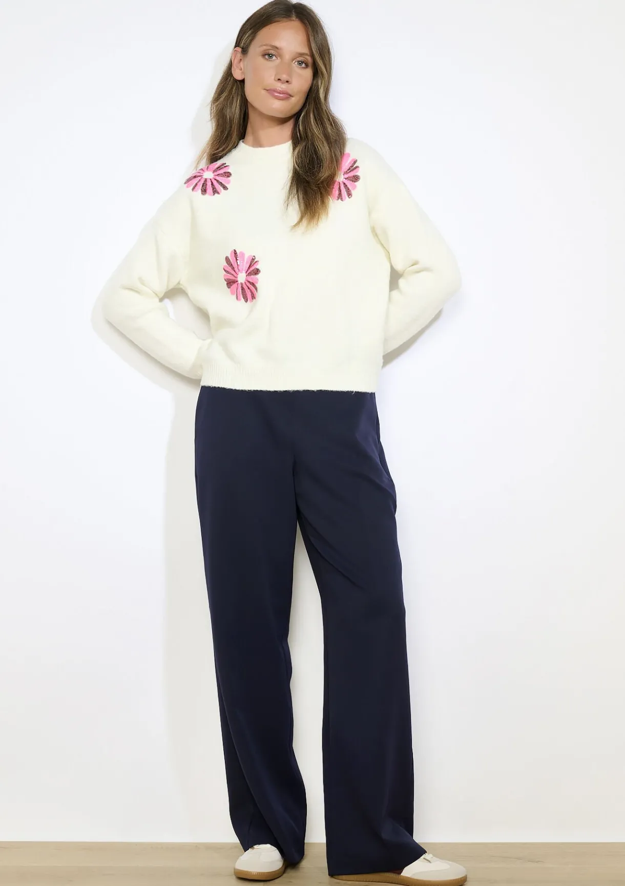 LolaLiza Zachte trui met bloemen- Truien En Cardigans