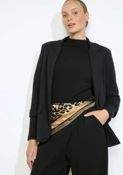 LolaLiza Zijdezachte sjaal met luipaardprint- Accessoires