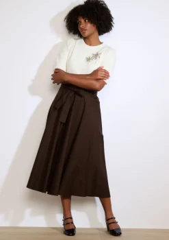 LolaLiza Zwierige midi rok met ceintuur- Rokken